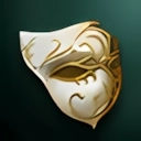 White Half Mask
